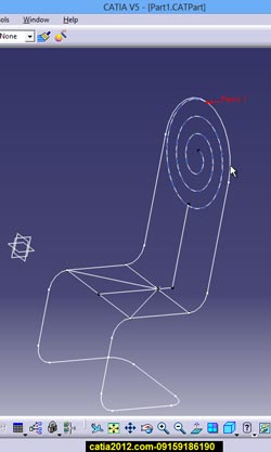 فیلم اموزش طراحی مدل صندلی در نرم افزار کتیا catia